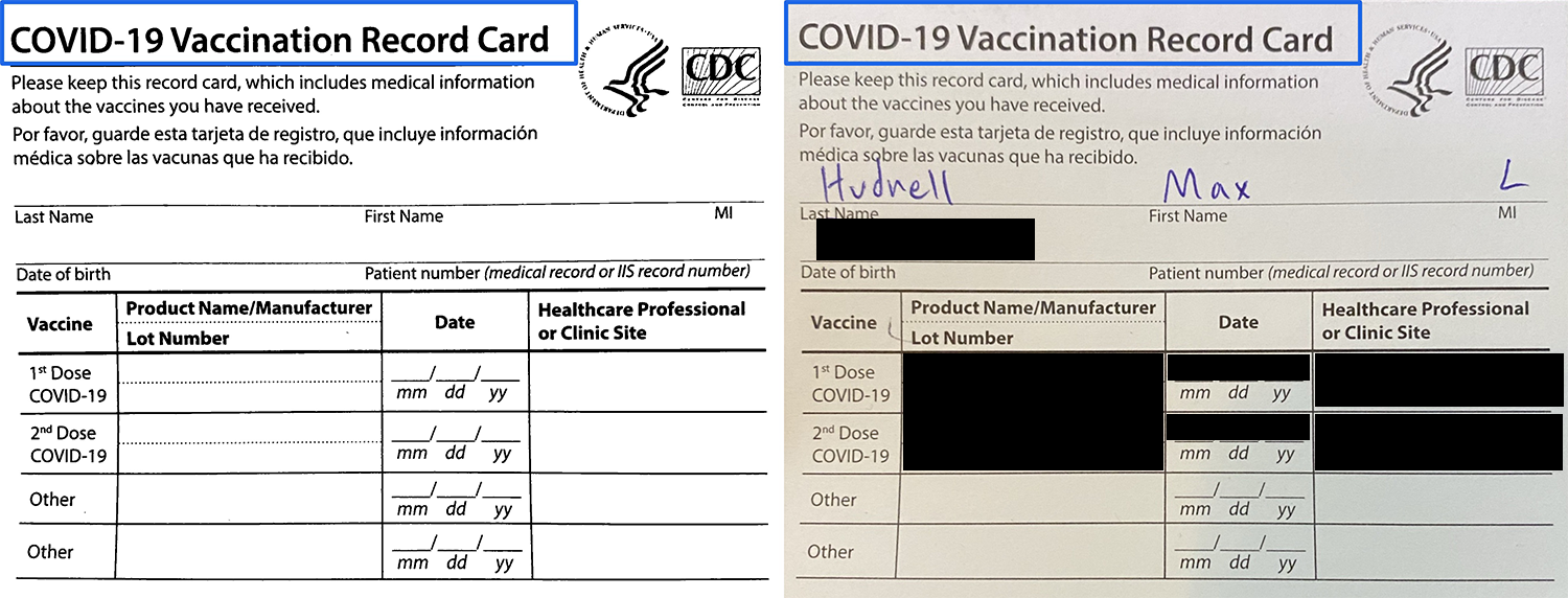 The predefined title region overlaid on the template image (left) and the aligned scan (right).